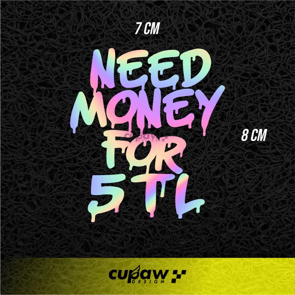 

STIKER CUTTING NEED MONEY FOR MIO 5TP SUPRA 125 KPH