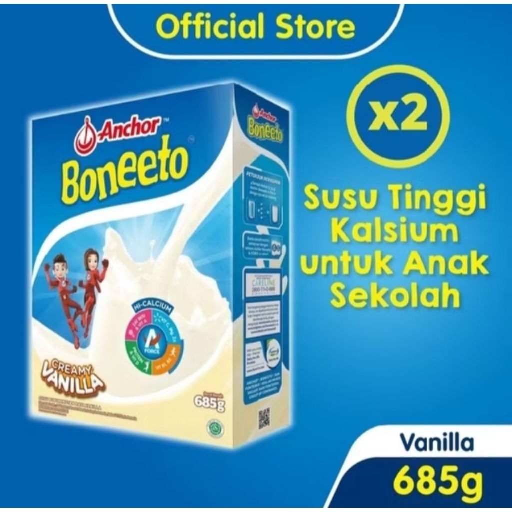 

ANCHOR Boneeto Susu Bubuk Vanilla 685 gr x 2 pcs