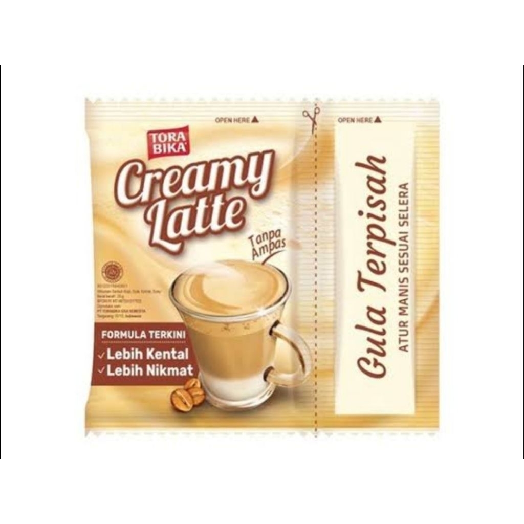 

Kopi Torabika Creamy Latte Gula Atur Sendiri / Terpisah 10 sachet / 1 Renceng