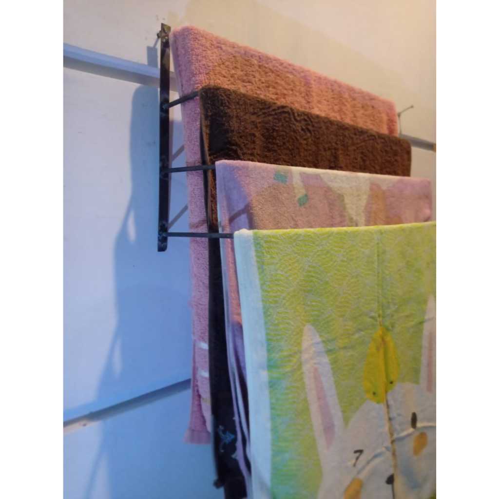 GANTUNGAN HANDUK 4 SUSUN PRAKTIS /JEMURAN HANDUK/GANTUNGAN HANDUK KAMAR MANDI/GANTUNGAN HANDUK TEMPE