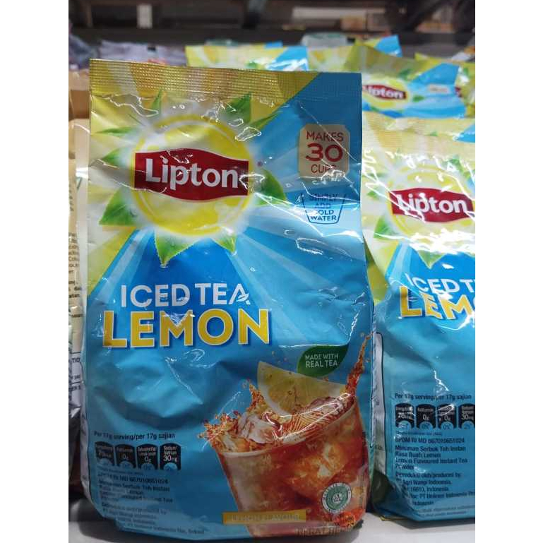 

[oddsolshop] pekanbaru/Lipton Iced Tea Lemon Bubuk Minum Teh Untuk 30 Cangkir Cups 510GRAM Halal