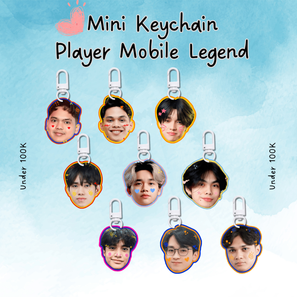 Mini Keychain Hook Player Mobile Legend (Ganci Akrilik 2 Sisi)