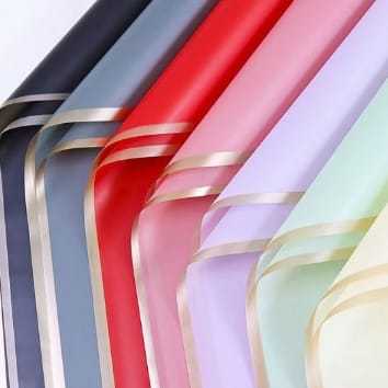 

Kertas Buket Bunga / Flower Wraping Paper Varian List Line Gold / Kertas Cellophane (5 lembar)