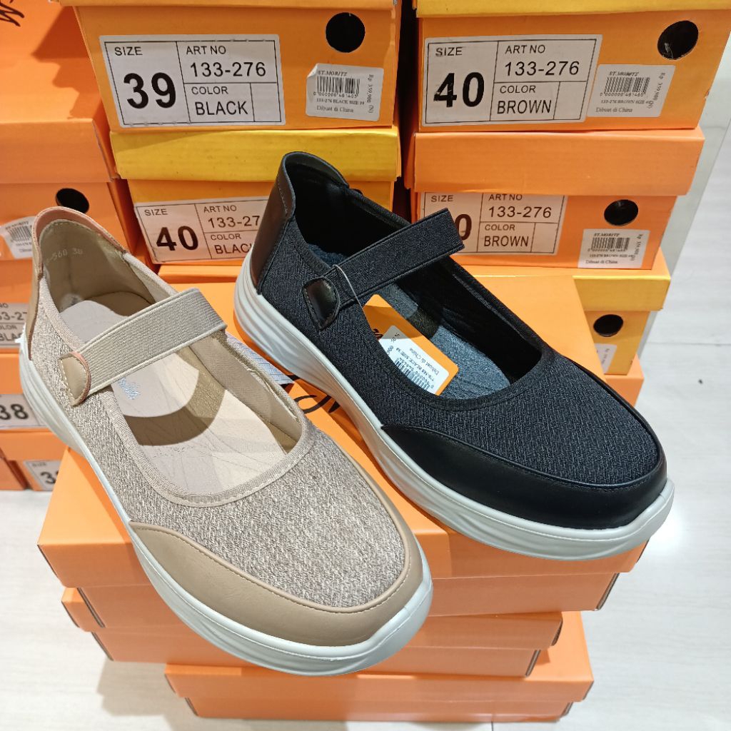 sepatu wanita slip on ringan ST.MORITZ original matahari