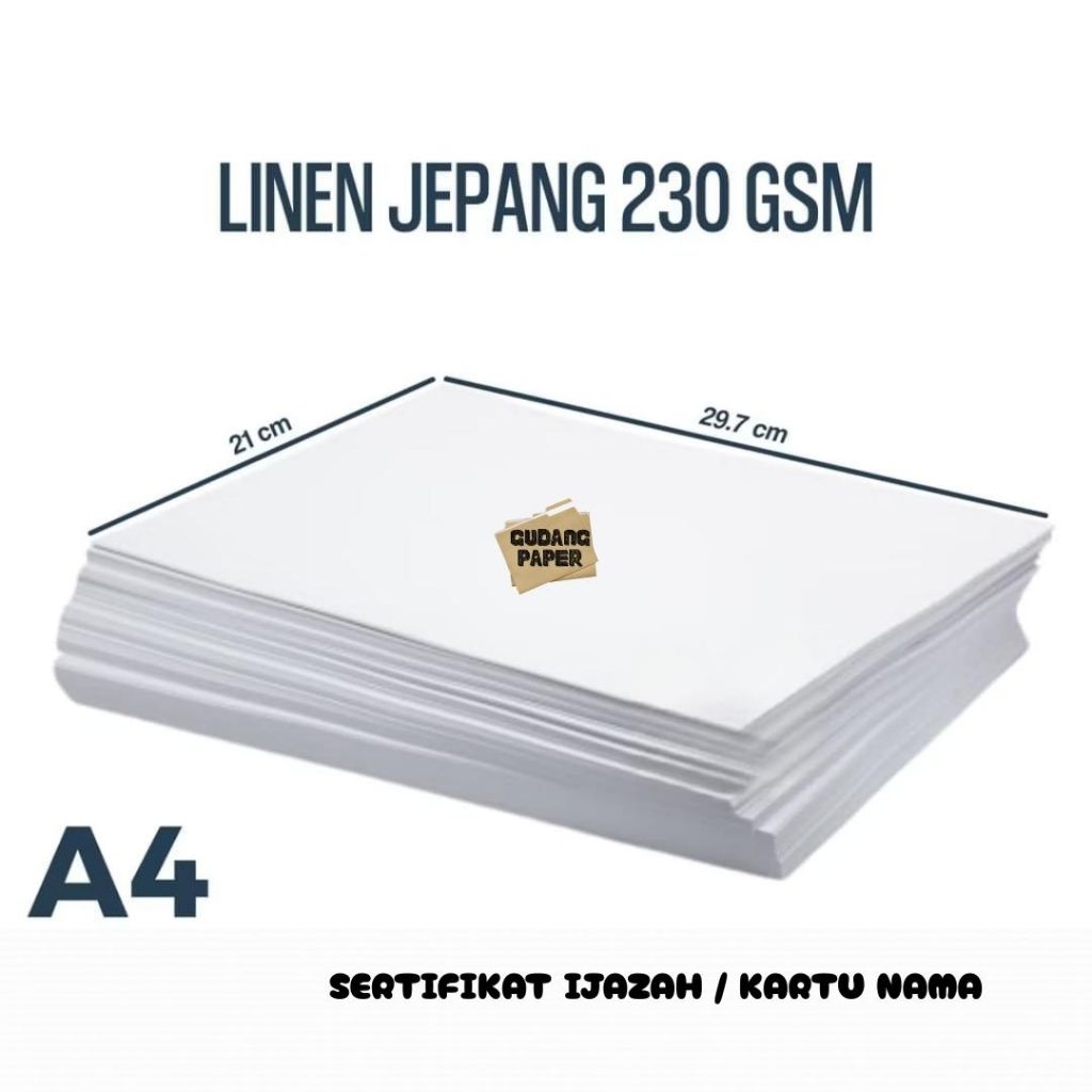 

Kertas Sertifikat Linen A4 1 Rim isi 500 Lembar / Kertas Sertifikat A4 Linen
