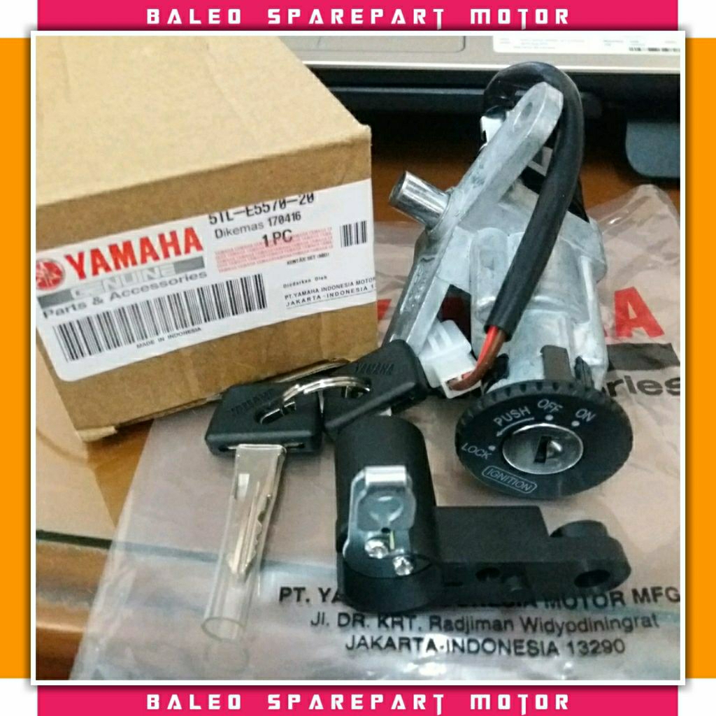 KONTAK SET MIO LAMA/MIO SPORTY/MIO SMILE ORIGINAL YAMAHA - Kunci Kontak Set Motor Mio Karbu