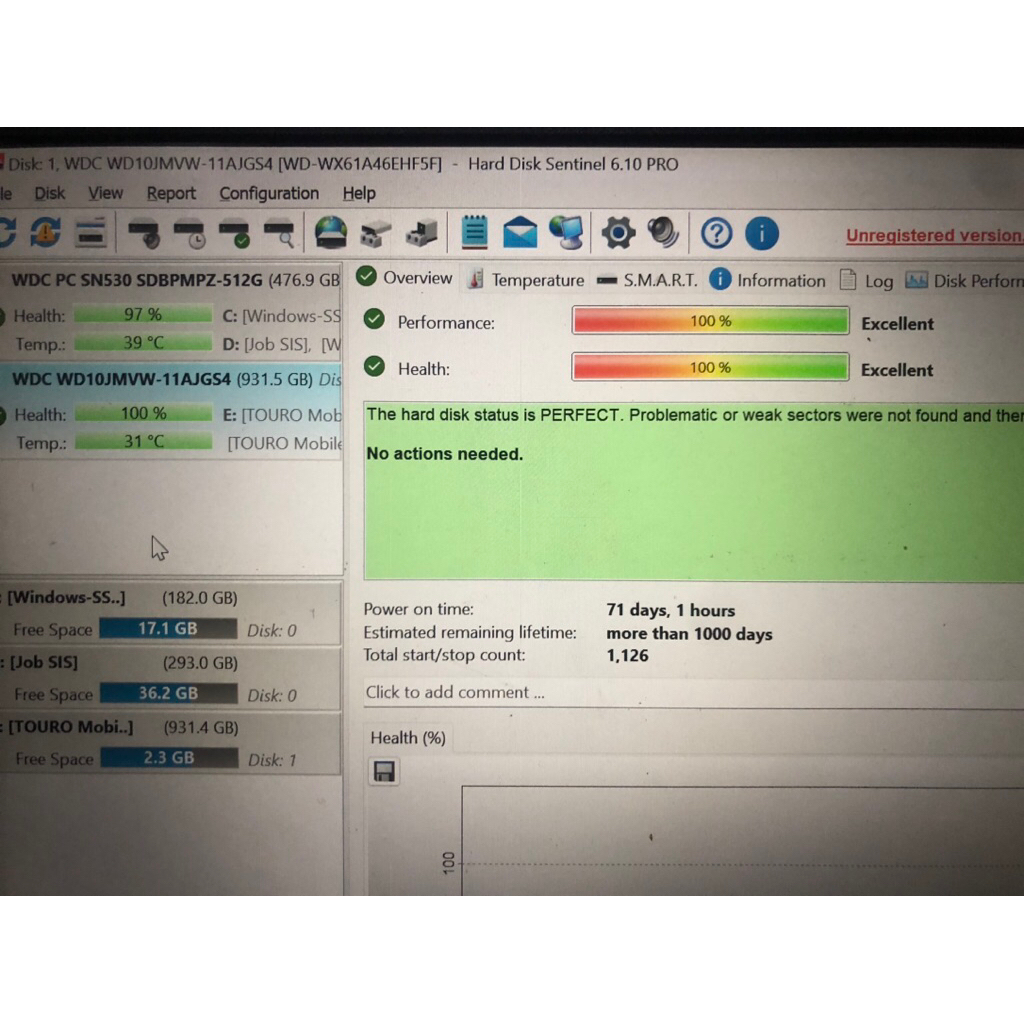 hardisk eksternal hgst touro 1 tb