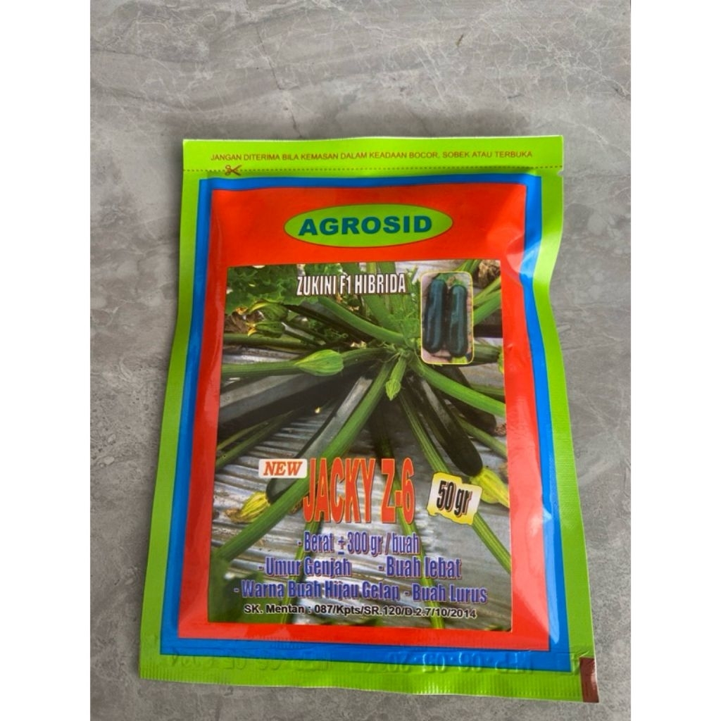 Benih Zukini JACKY Agrosid 50gr