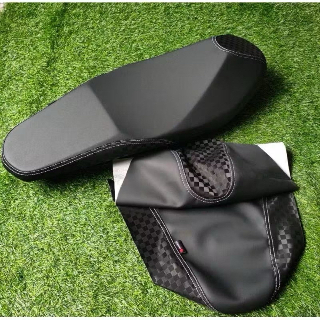 Cover Jok Kulit Jok Motor polos xkarbon 3d copy mbtech 2Pilihan Motif Motor Beat Vario Scoopy supra 