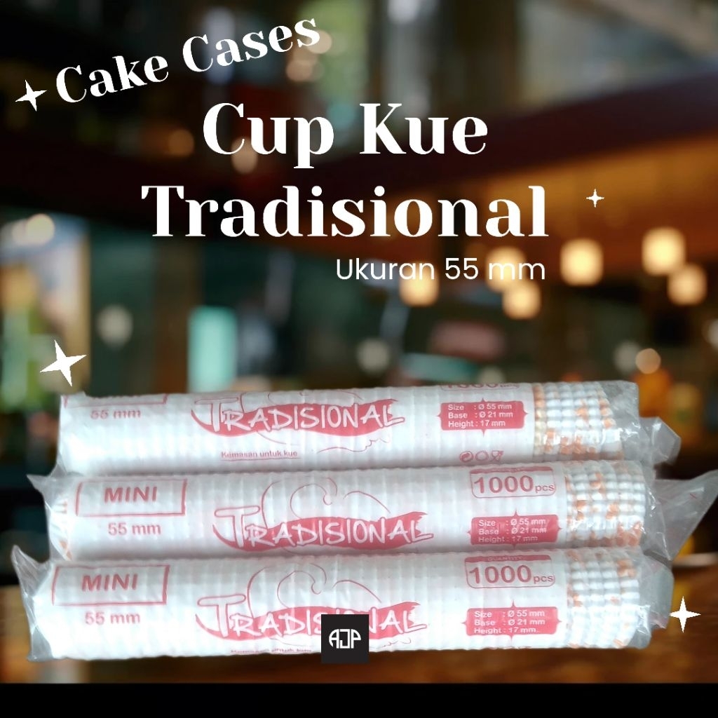 Cake Cases Tradisional / Cup Kue Nastar 55 mm Putih | 1 pack