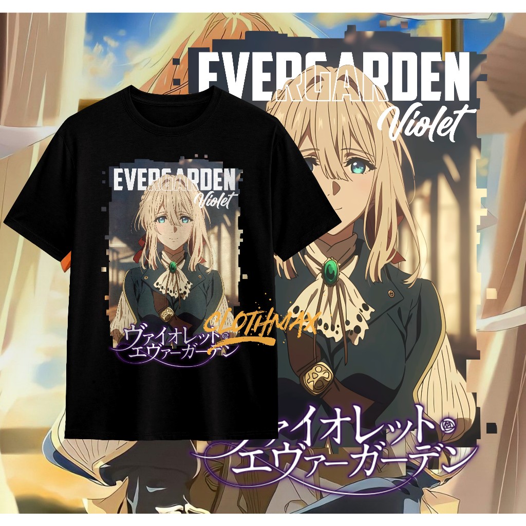 Kaos Tshirt Anime Violet Evergarden Baju Evergarden Violet - Cattleya Baudelaire - Baju Murah Premiu
