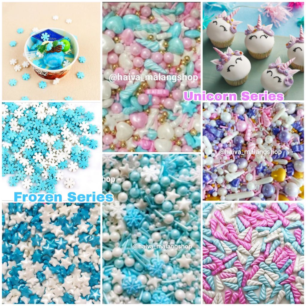 

Spikel Frozen Series - Unicorn Series / Sprinkle / Edible / Hiasan Cup Cake 10gr