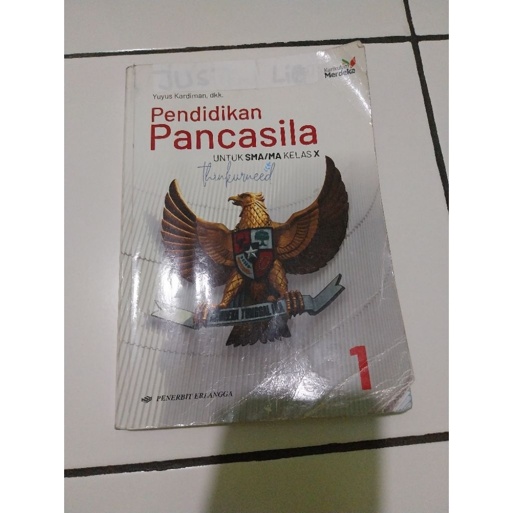 buku bekas layak dipakai pkn PPKn pendidikan Pancasila dan kewarganegaraan 1 untuk kelas 10 X SMA MA