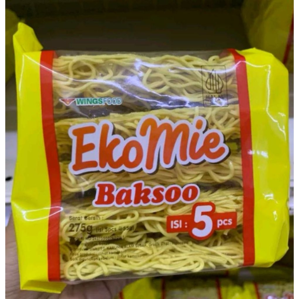 

Mie Ekomie Bakso Isi 5 Keping 275gr