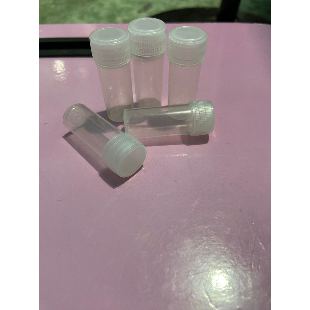 Botol Sampel 5ml bening tutup putih Botol Ukur 5ml Botol 5ml Botol Plastik