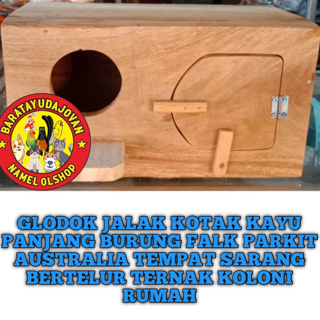 GLODOK JALAK KOTAK KAYU PANJANG BURUNG FALK PARKIT AUSTRALIA TEMPAT SARANG BERTELUR TERNAK KOLONI RU