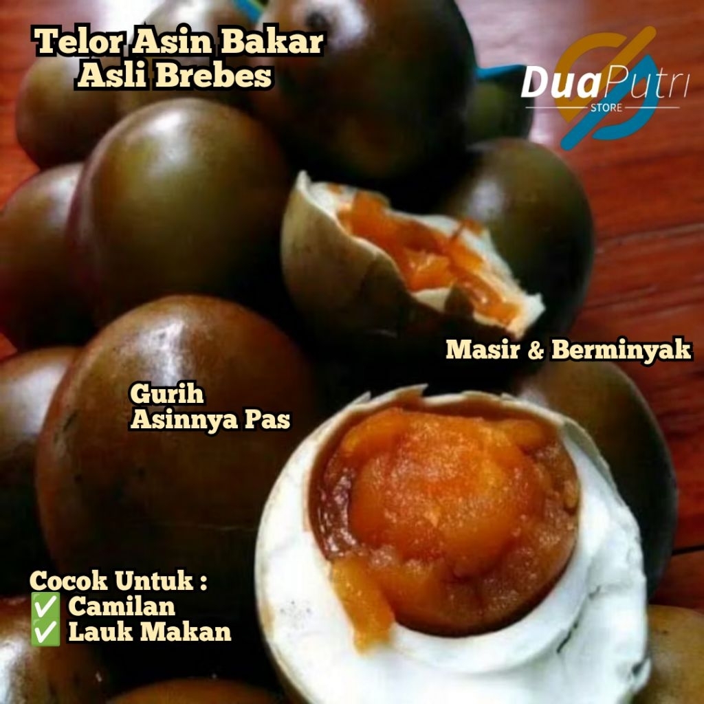 

Telur Asin Bakar Panggang Khas Brebes Tegal Gurih, Masir, Kuning Berminyak Original