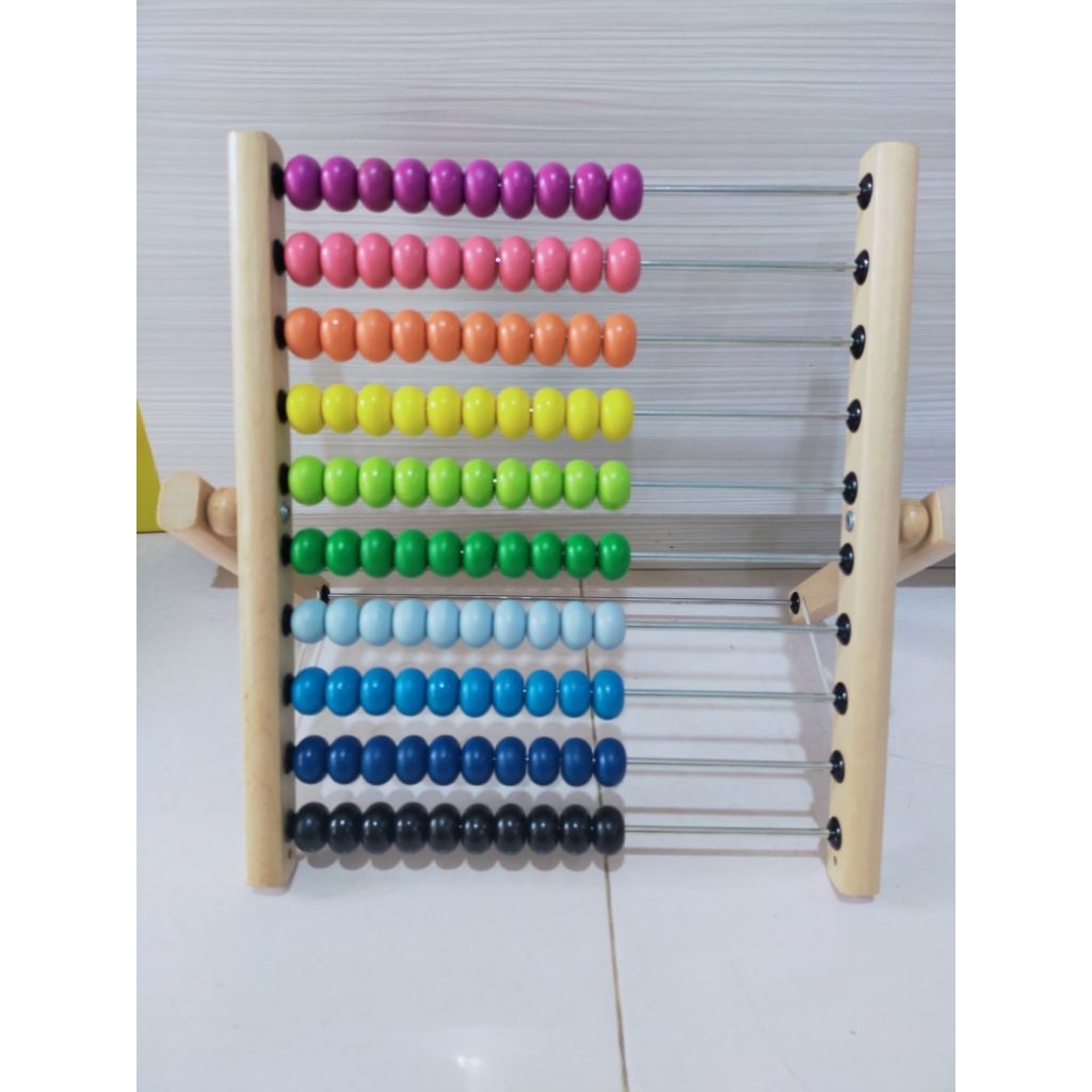 sempoa kayu IKEA mainan berhitung