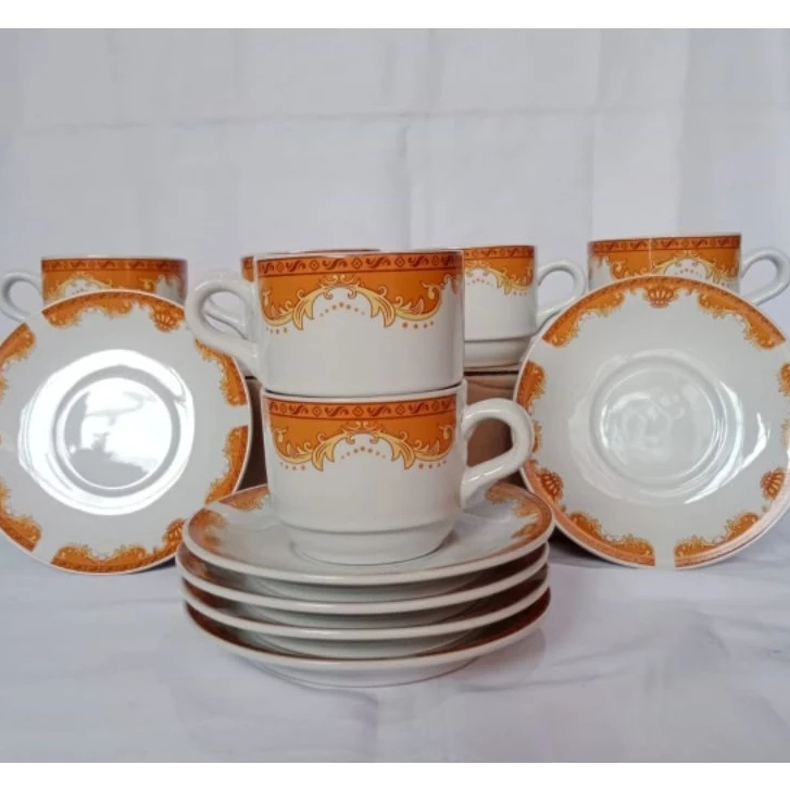 Cangkir Mahkota List Gold/Cangkir Set Mewah/Cangkir Mahkota Keramik /Cangkir Tea Set/Cangkir Coffe S