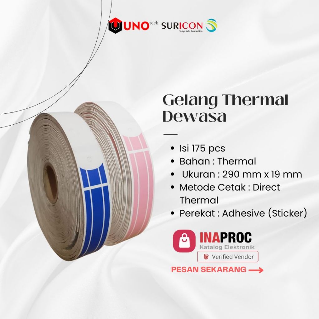 Gelang Pasien Thermal Print Dewasa