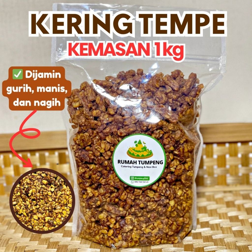 

Kering Tempe Orek Pedas Manis Gurih Lauk Siap Saji Halal Berat 1kg