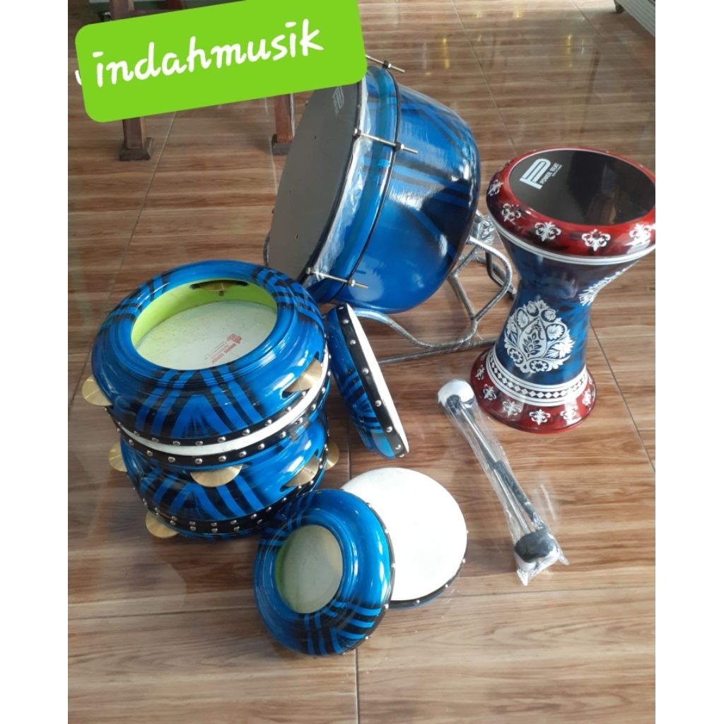 Alat hadroh full set warna motif