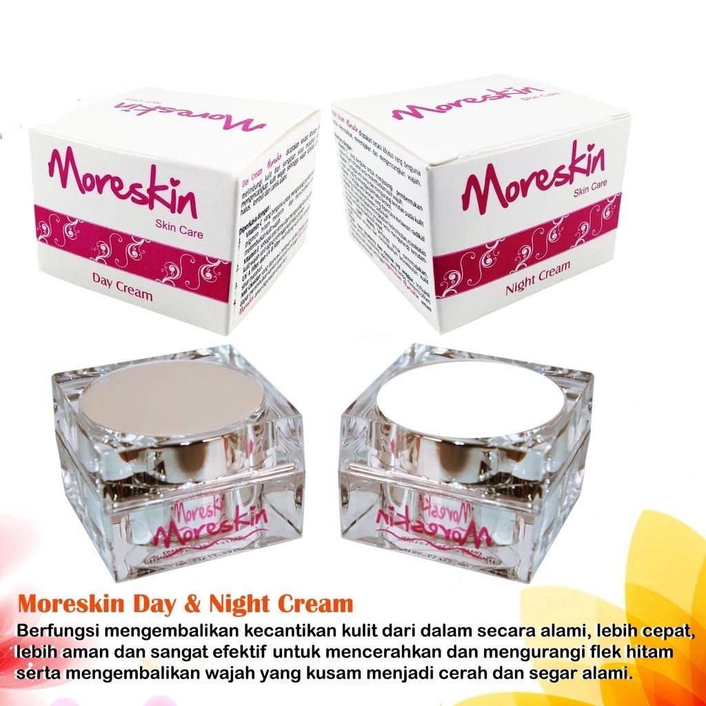 Paket Kecantikan Moreskin DAY + NIGHT Cream Nasa / SCP + SCM - Ken Herbal