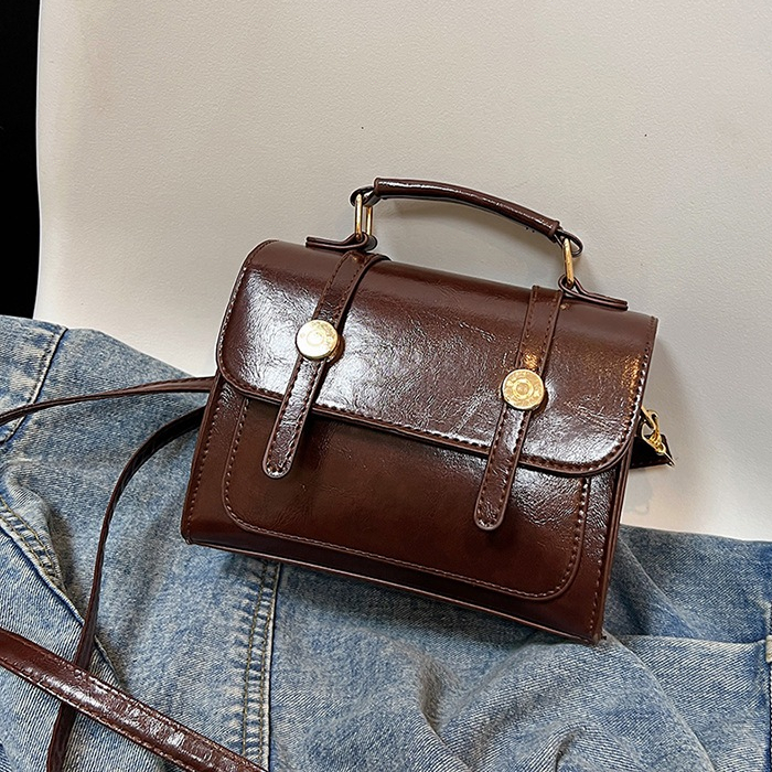 QH Tas tangantas sekolah Wanita Tas bahu Wanita Tas Selempang Korea style bag kulit Tas Persegi