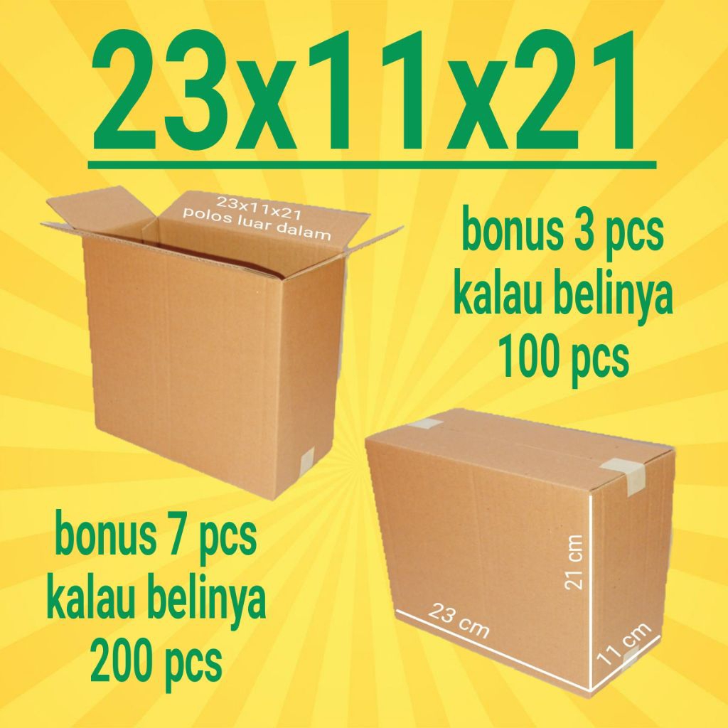 

Kardus Packing Ukuran 23x11x21