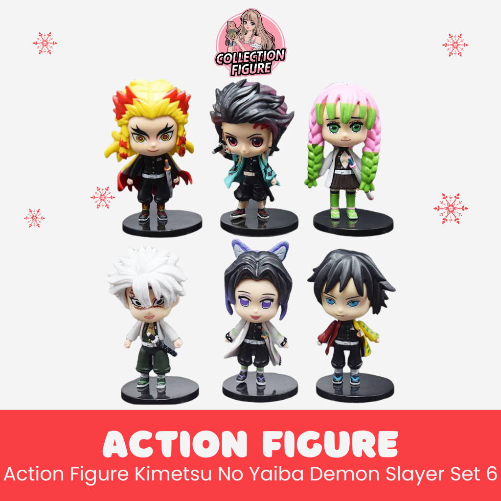 Action Figure Kimetsu No Yaiba Demon Slayer Set 6