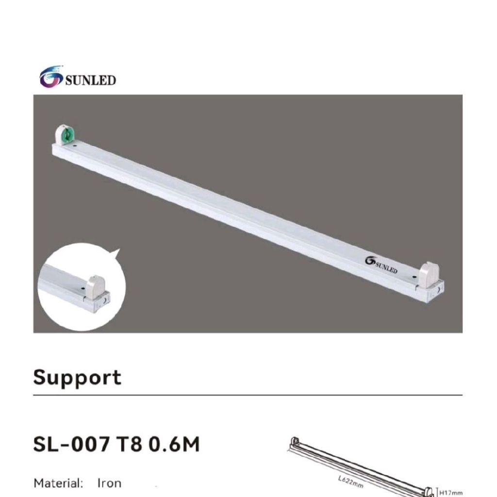 KAP LAMPU HOUSING TL-T8 60CM SUNLED