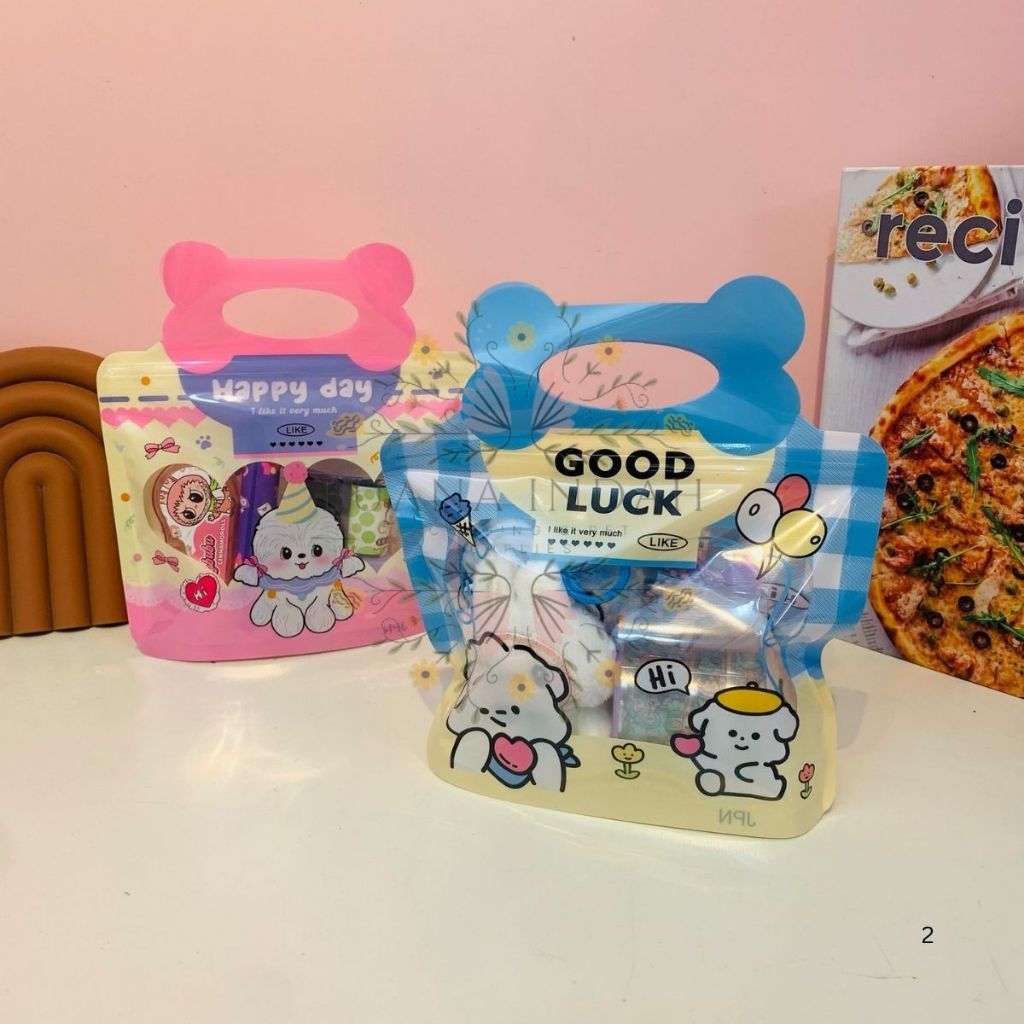 

ZIPPER BENTUK TAS JINJING ANJING HAPPY GOOD LUCK MN-1885 LUCU IMUT KADO UNIK