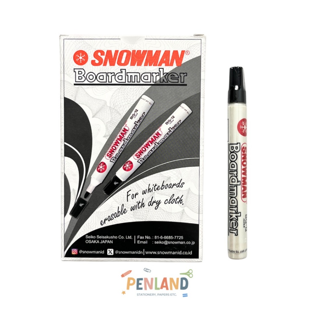 

Spidol Whiteboard Snowman BG 12 PL000108 Murah Bisa COD