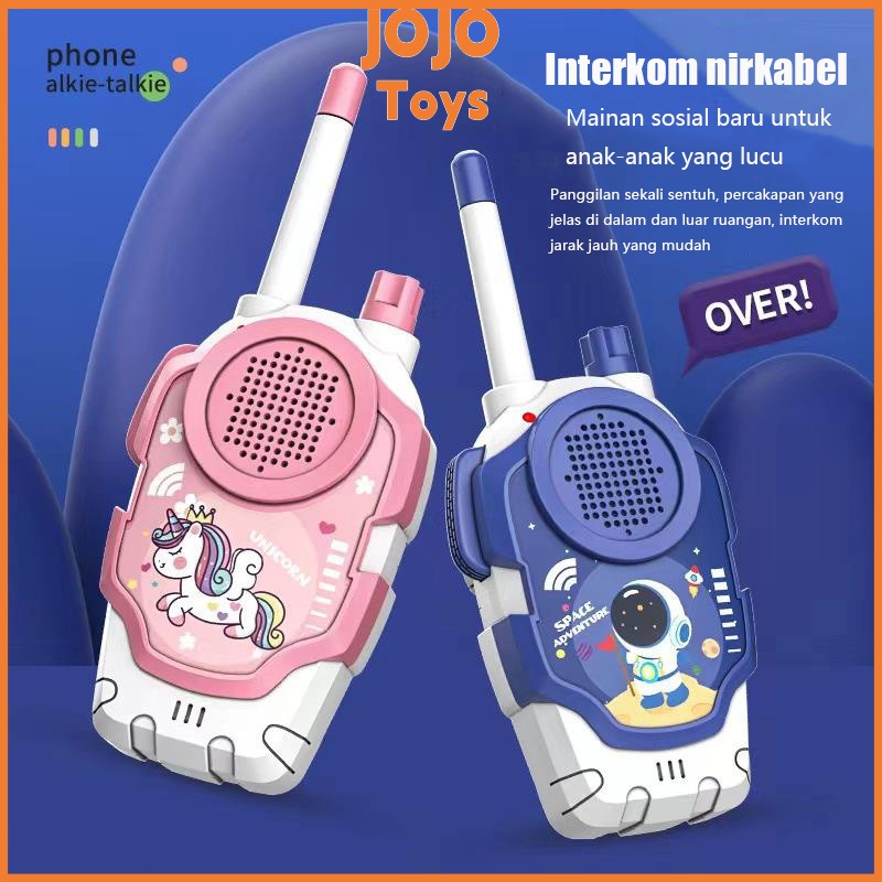 JOJO Mainan Anak Handy Talky Wireless Walkie Talkie 2pcs Mainan Telepon Hadiah Anak-anak