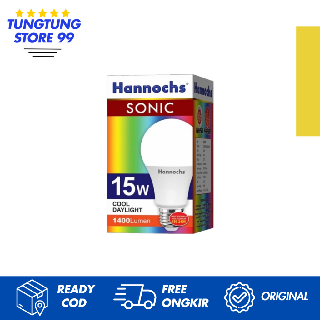 Lampu LED Hannochs Sonic 15 Watt/Bohlam Led Hannochs Sonic 15 Watt SNI