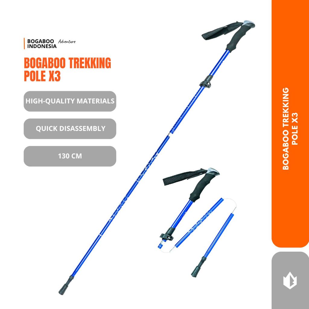 Trekking pole BOGABOO Lipat X 3 - Tongkat Pendaki Avilas 03 - Tongkat Gunung Camping -Tracking Pole 