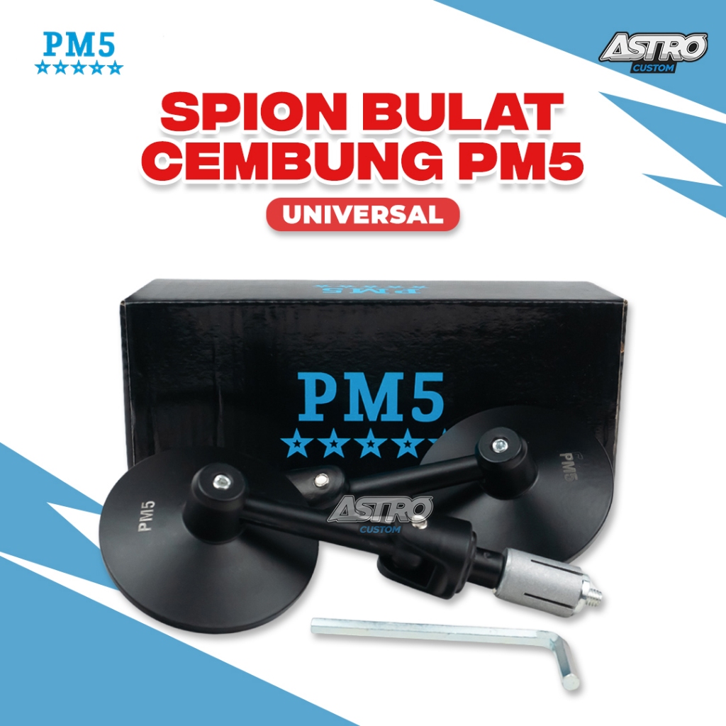 Spion Jalu Bulat Tangkai Hitam Vario PCX BeaT Mio Scoopy Nmax Aerox Vespa Universal Sepion Bar End