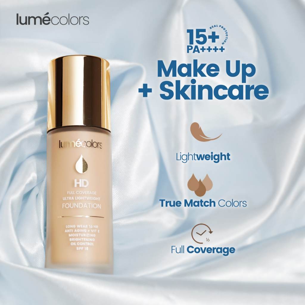 LUMECOLORS FOUNDATION HD SPF 15 FULL COVERAGE ORIGINAL TAHAN LAMA ANTI AGING