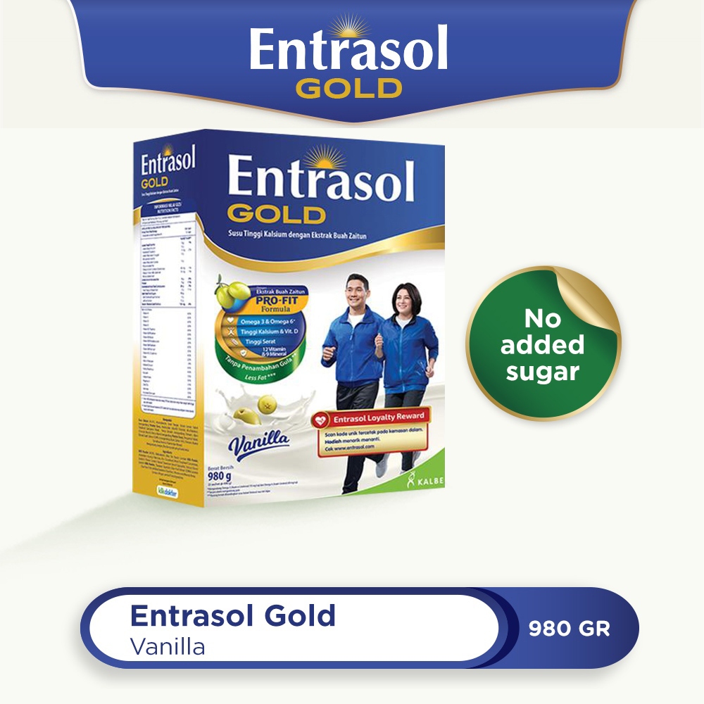 

Entrasol Gold 980gr - Entrasol Gold Rasa Vanila Ukuran 980 gram