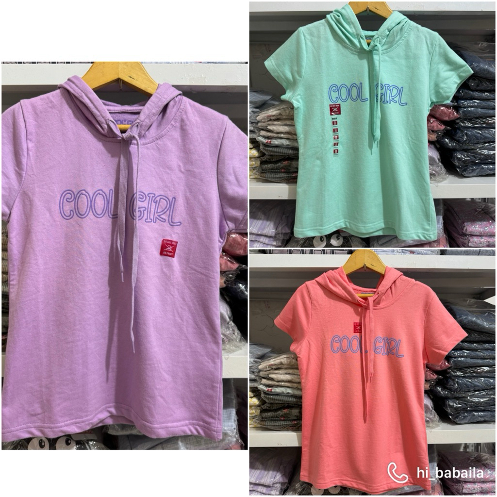 Cool Girl Original Kaos Hoodie Anak Perempuan