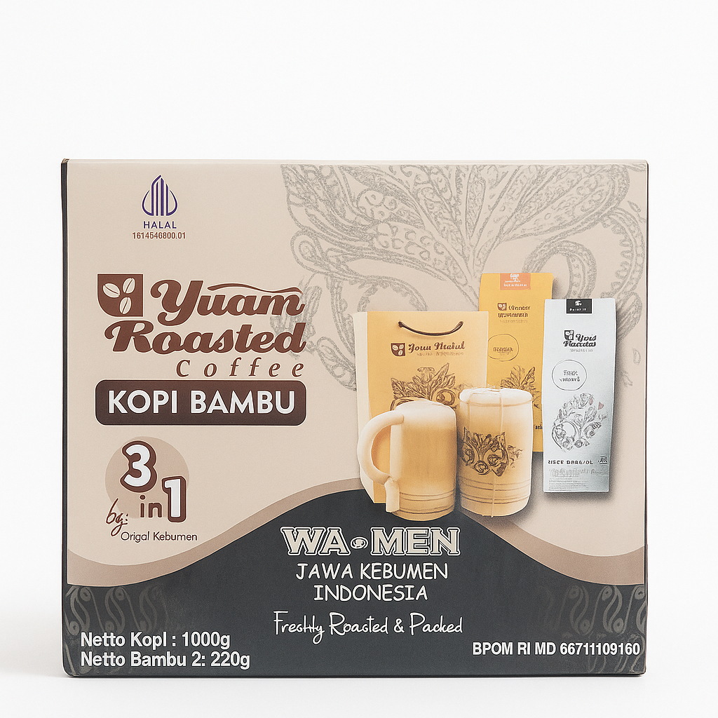 

Kopi Bambu Paket by Yuam Roasted Coffee | Kopi Bubuk dan Bamboo Drip | Kopi Pesisir