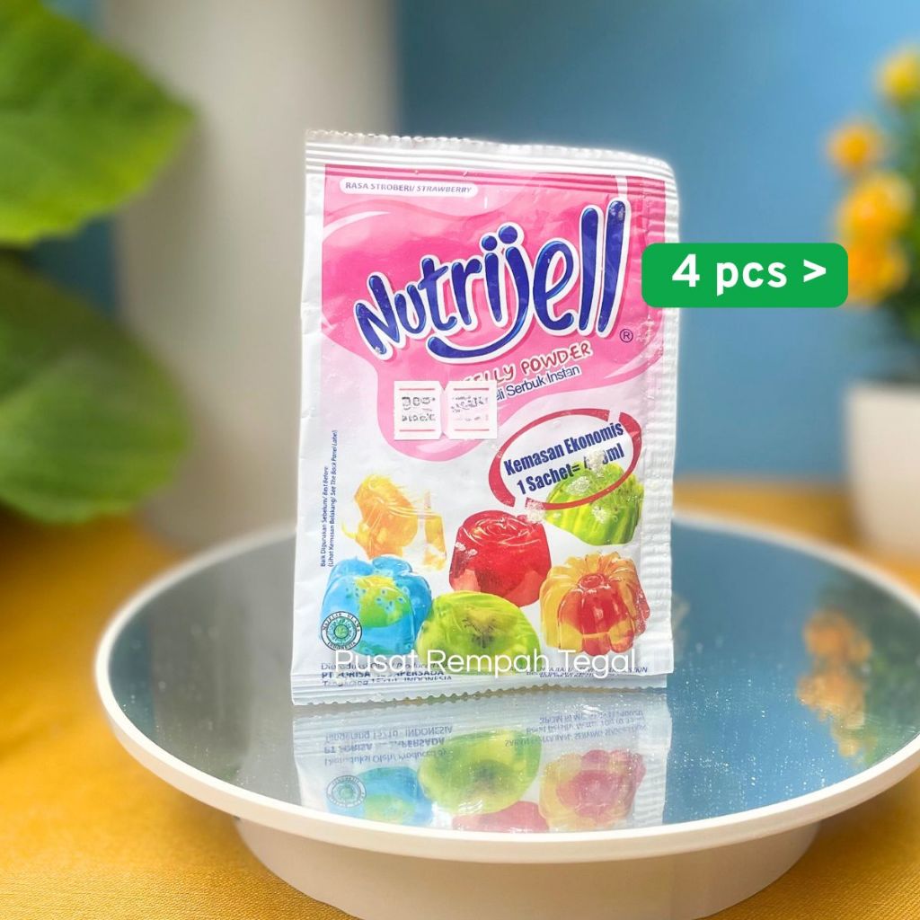 

Paket Isi 4 Nutrijell Jelly Powder Rasa Stroberi Isi 10gr 1 Sachet = 400ml Jeli Serbuk Instan Kemasan Ekonomis