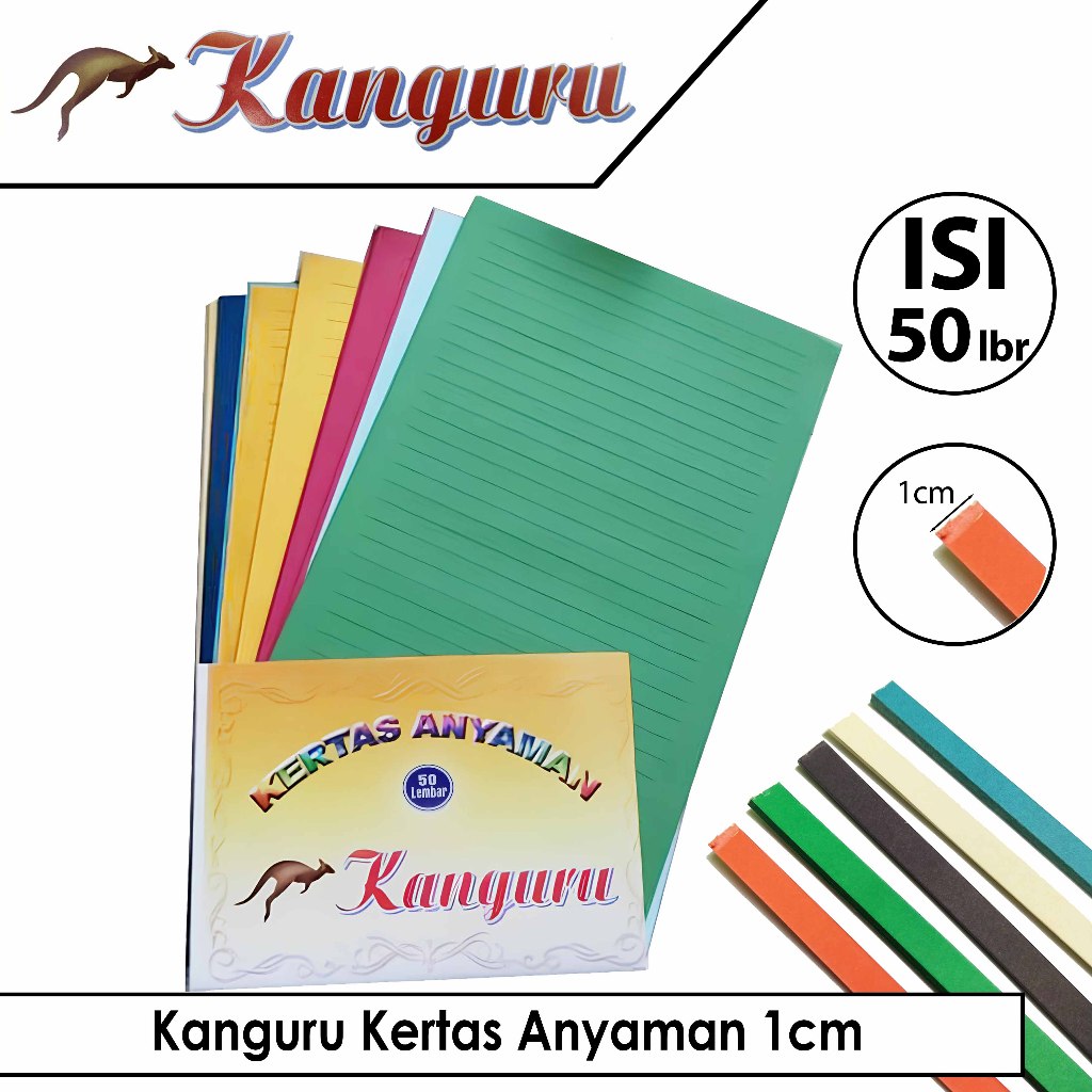 

Kanguru Kertas Anyaman 1cm - isi 50lembar
