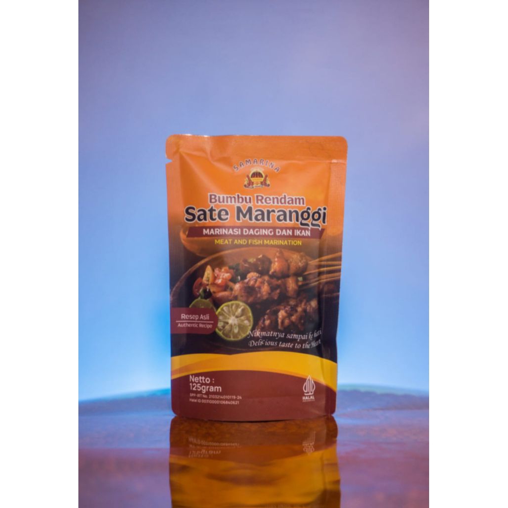 

Bumbu Sate Maranggi Samarina 125 gr untuk 1 kg dging atau 60 sampai dengan 65 tusuk sate