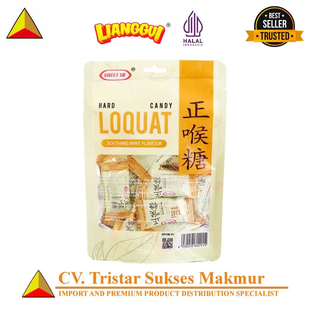 

(HALAL) Lianggui Loquat Hard Candy 90gr – Permen Keras Rasa Buah Loquat, Segar & Lega di Tenggorokan