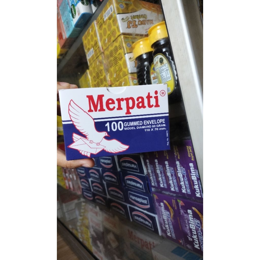 

AMPLOP MERPATI 100 LEMBAR 110x70 mm