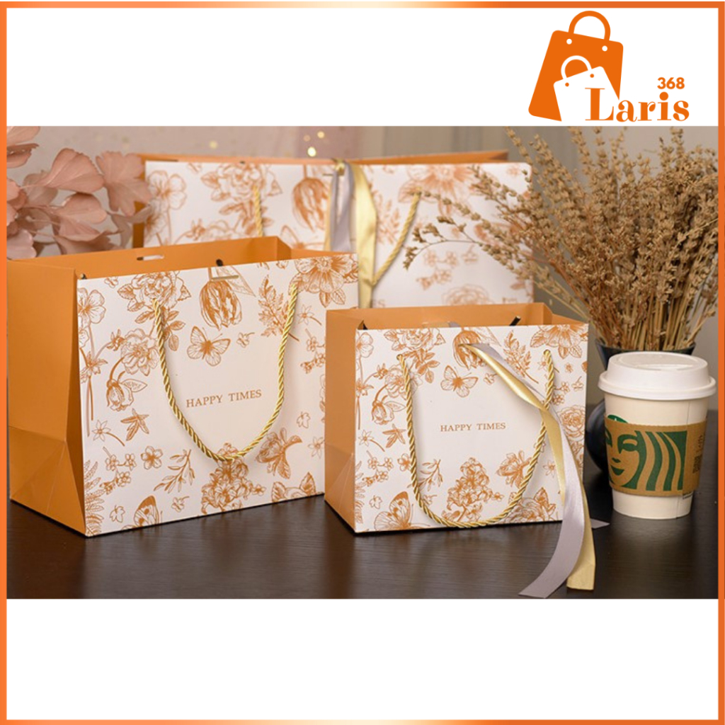 

Laris368 Paper Bag Paperbag Gift Box Kado Flower Coklat Pita Aesthetic Premium Makassar