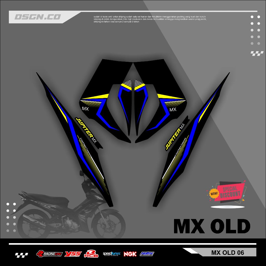 Striping Mx Old - Striping Mx Old Variasi Jupiter Mx Lama 135 variasi List Body Variasi Stiker Excit