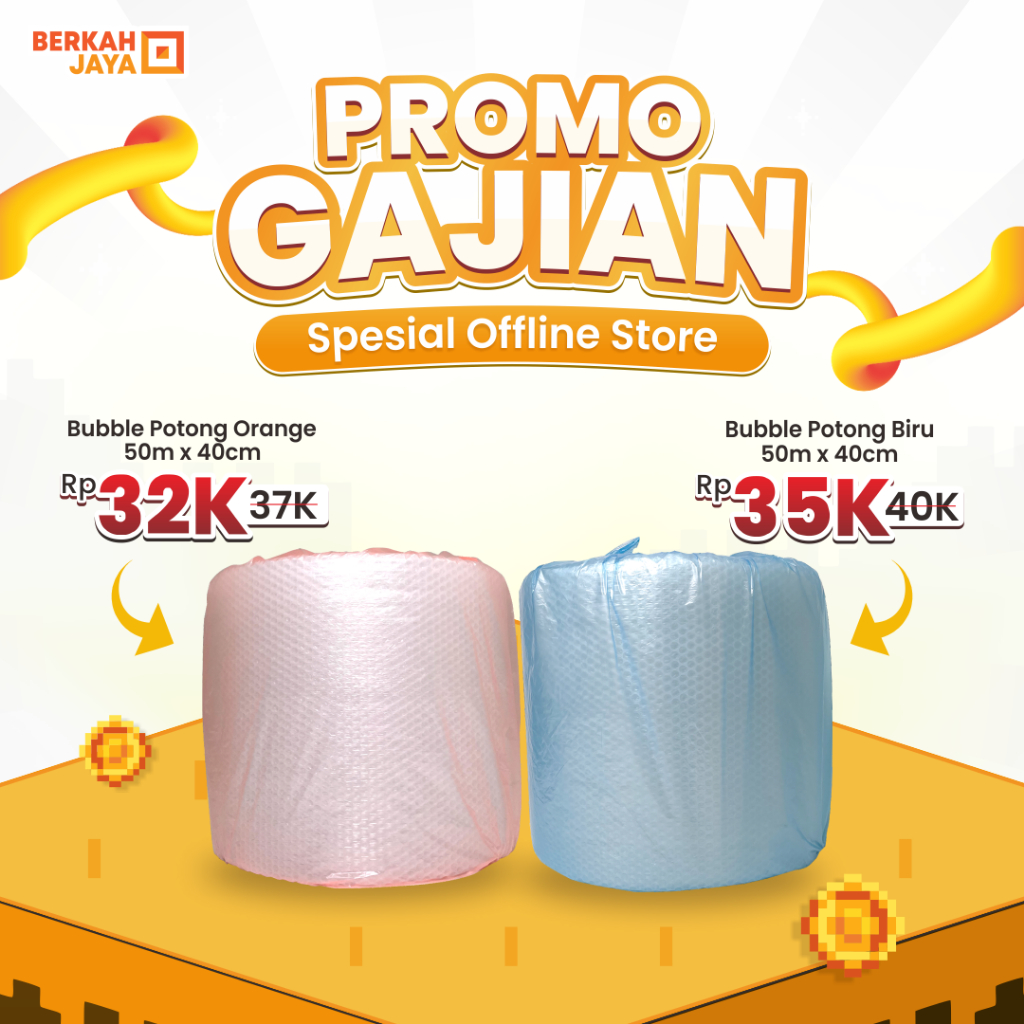 

Bubble Wrap Potong 40 cm x 50 meter Hitam Bening Tebal Murah