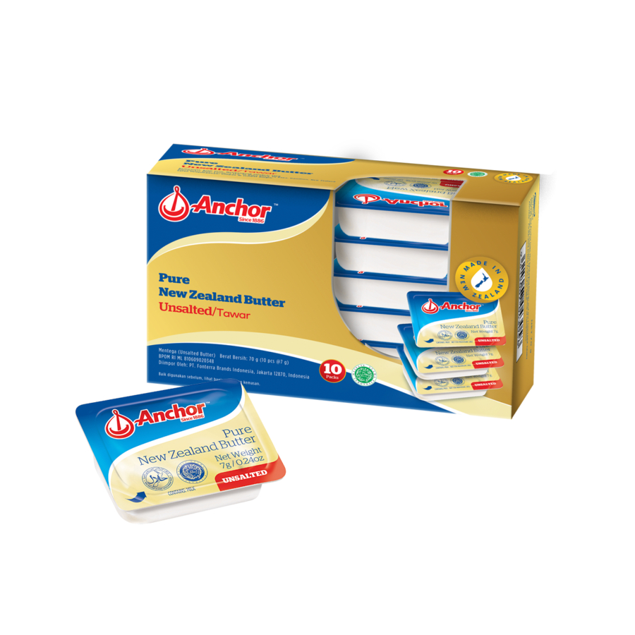 

[oddsolshop] pekanbaru/Anchor Unsalted Tawar & Salted Asin 10 @7GR Pure New Zealand Butter Mentega